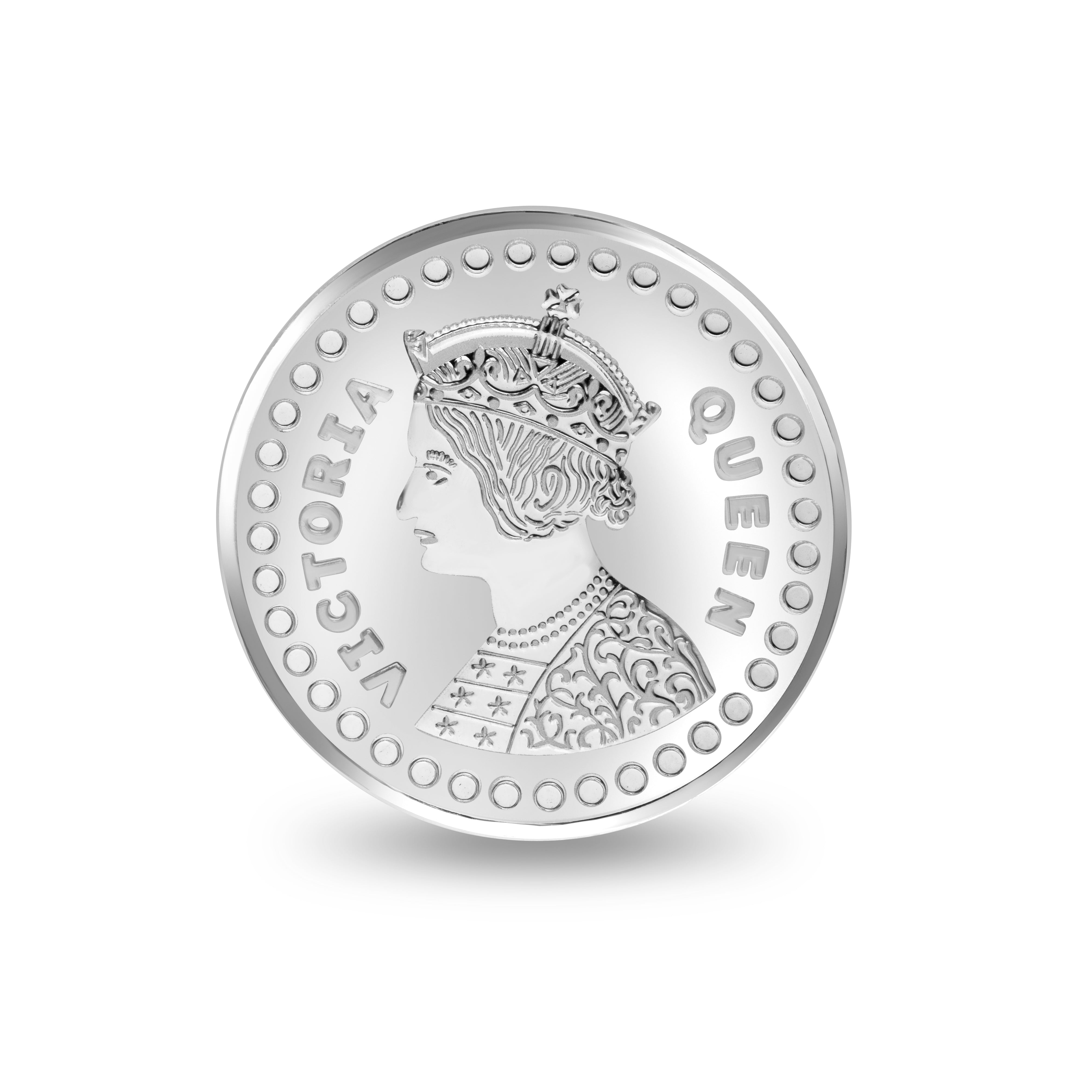 White And Yellow Silver Coin